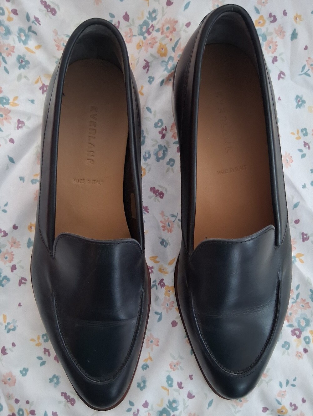 Everlane Black Leather Womenโs Loafers